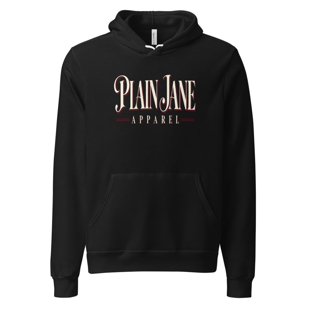 Elegant Plain Jane Typography Pullover Hoodie