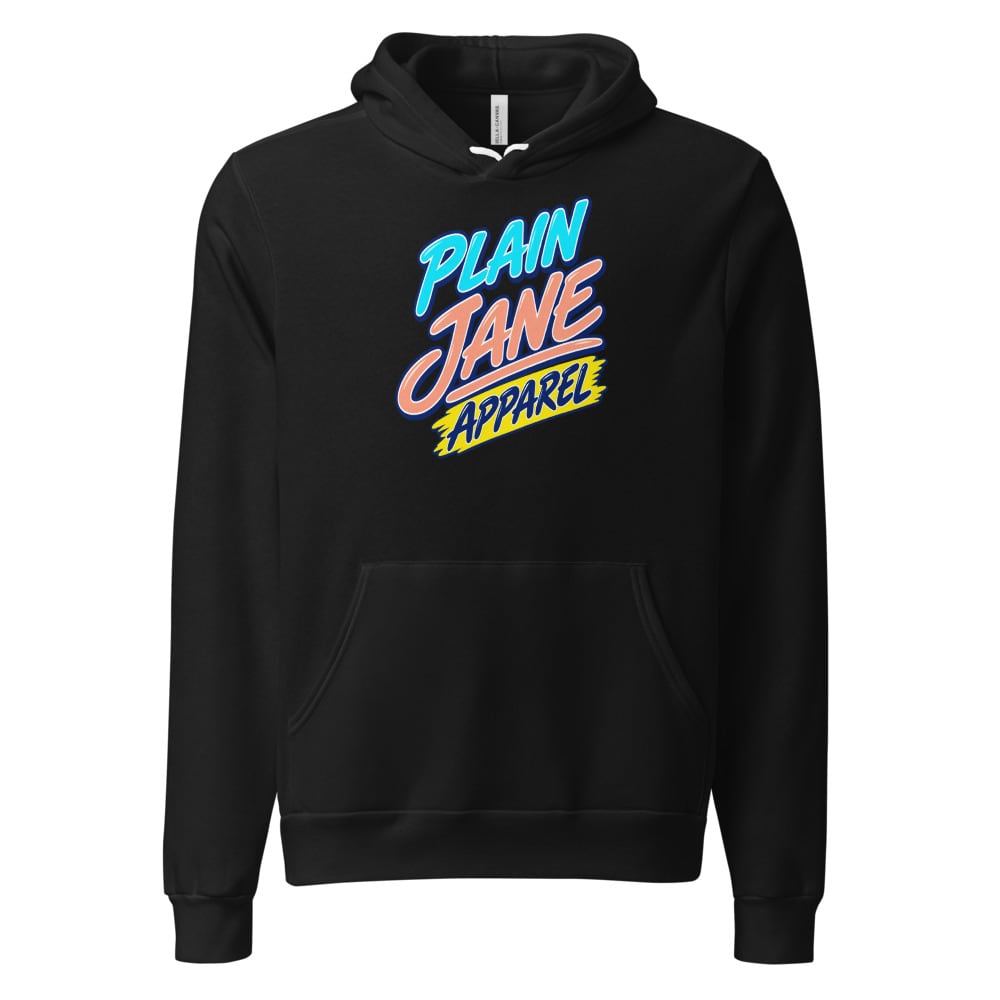 Plain Jane City-Pop Typography Pullover Hoodie
