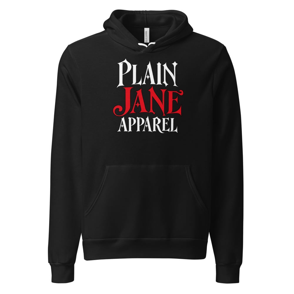 Plain Jane Gothic Typography Pullover Hoodie