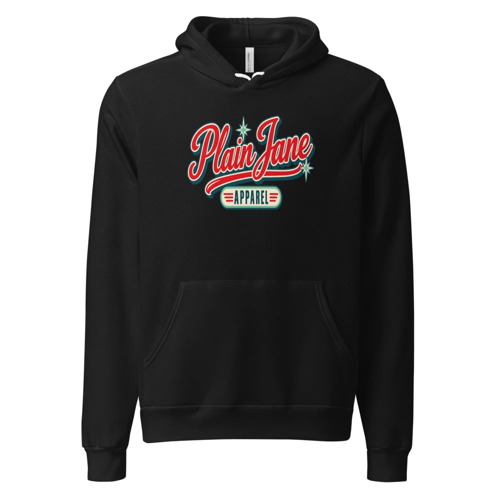 Plain Jane Retro Script Pullover Hoodie