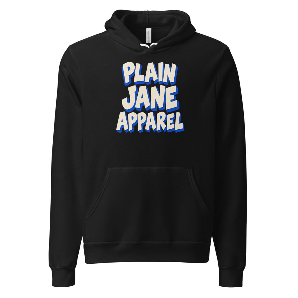 Plain Jane Cut-Paper Typography Pullover Hoodie