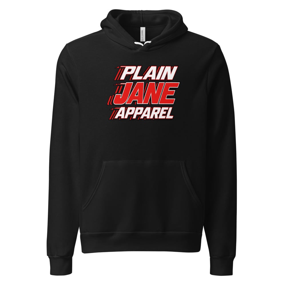 Plain Jane Racing Print Pullover Hoodie