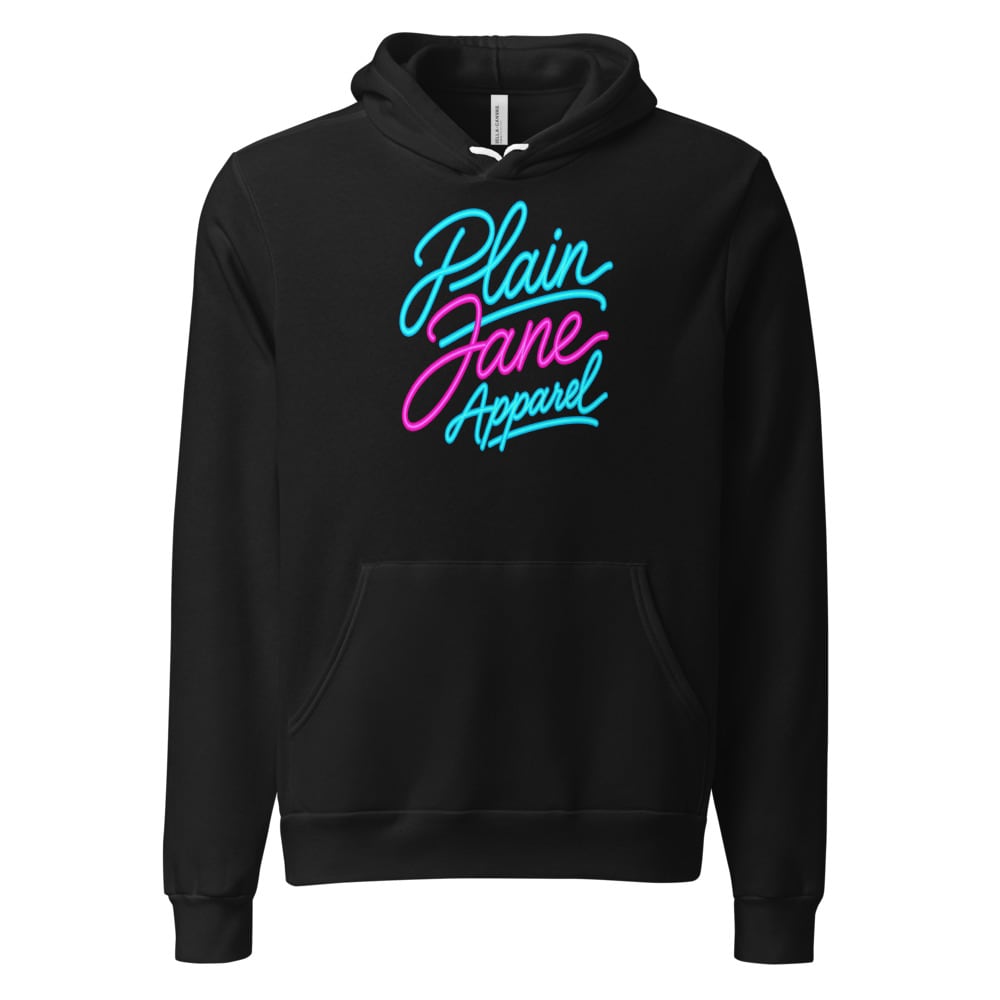 Plain Jane Neon Script Logo Pullover Hoodie