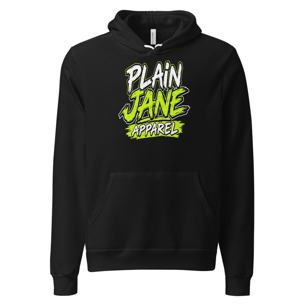 Plain Jane Skate-Zine Typography Pullover Hoodie