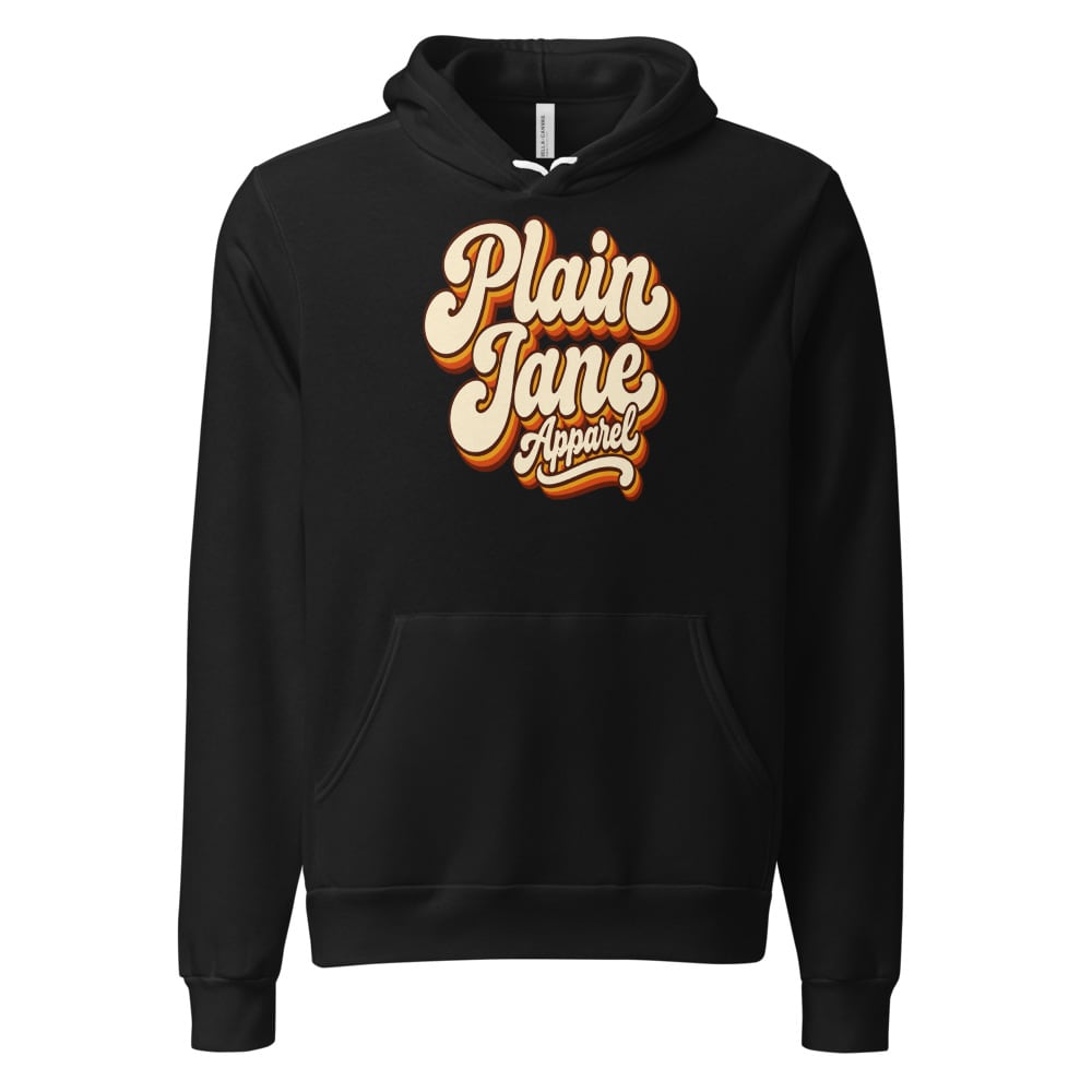 Retro Plain Jane Typography Pullover Hoodie