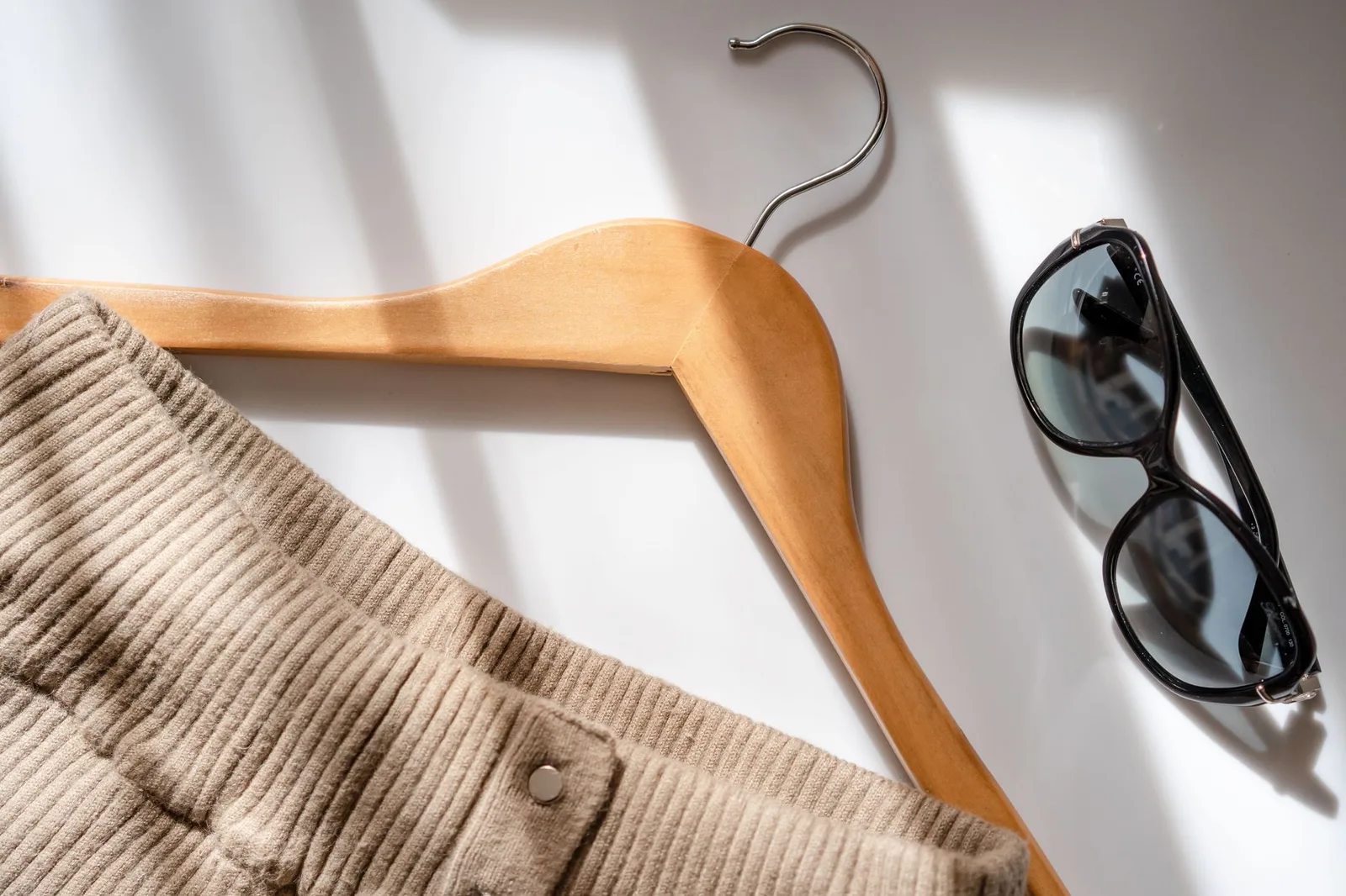 Clothing arranged flat and photographed from directly above