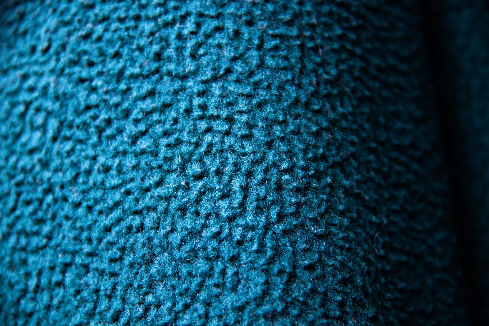 Close-up of brushed fleece showing the raised interior surface