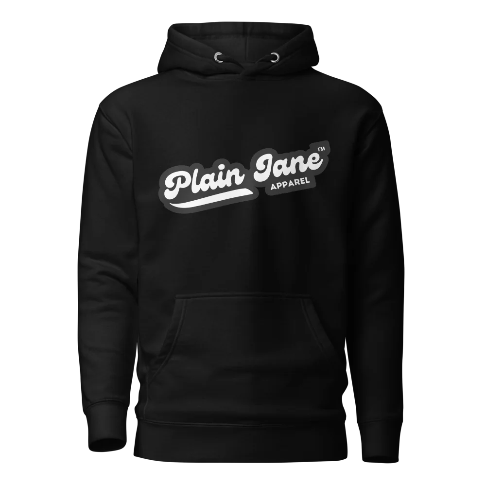 Plain Jane Classic Black and White Logo Hoodie