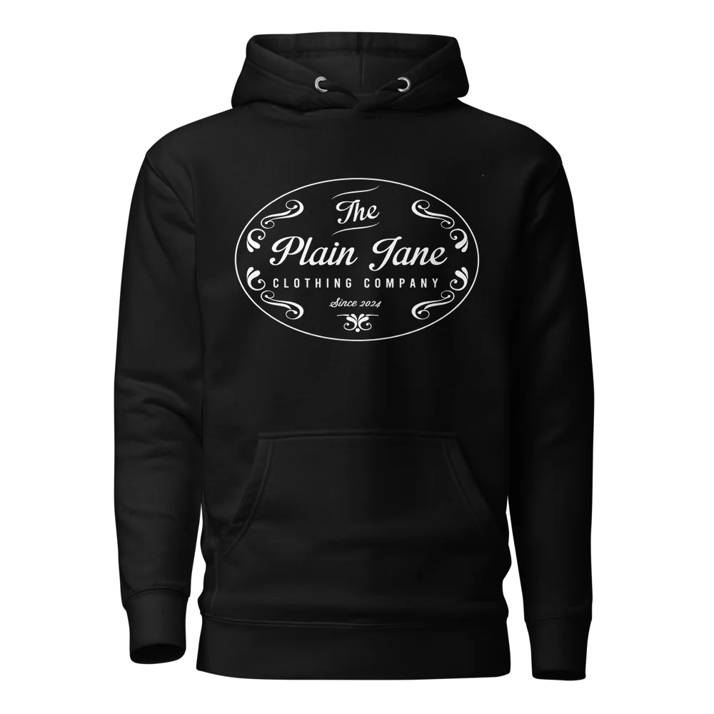 Plain Jane White Whiskey Logo Hoodie
